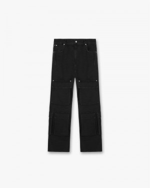Pánské Džíny Represent R3 Cargo Černé | CZ-REYIF3526