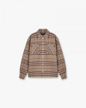 Pánské Košile Represent Initial Flannel Hnědé | CZ-GVQDH0863