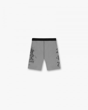 Pánské Kraťasy Represent Vintage 247 Legging Šedé | CZ-YKGNZ5934