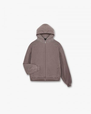 Pánské Mikina s Kapucí Represent Initial Zip Taupe | CZ-WEPRB1936