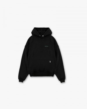 Pánské Mikina s Kapucí Represent Stockx Deconstructed Černé | CZ-DHYXI3875