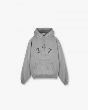 Pánské Mikina s Kapucí Represent Vintage 247 Oversized Šedé | CZ-IWUDQ2098