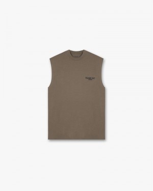 Pánské Tílko Represent 247 Team Oversized Taupe | CZ-TLQBG9615