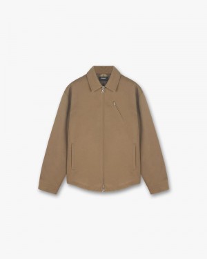 Pánské Tričko Represent Heavy Zip Hnědé | CZ-CDLBZ6514