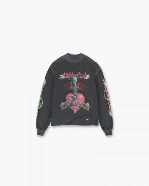 Pánské Tričko Represent Motley Crue Long Sleeve Černé | CZ-DWGUZ5024