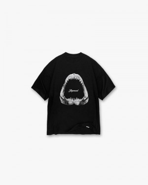 Pánské Tričko Represent Shark Jaws Černé | CZ-RWKLU2583