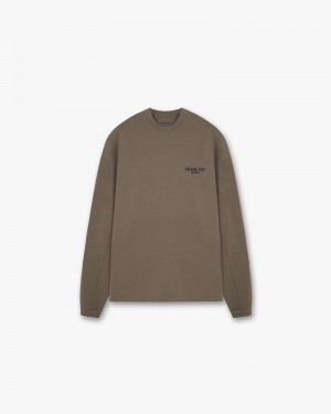 Pánské Tričko Represent Team 247 Long Sleeve Taupe | CZ-OIHFB4798
