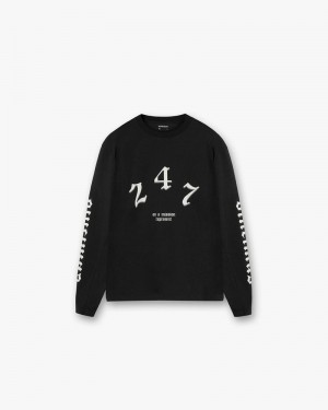 Pánské Tričko Represent Vintage 247 Long Sleeve Černé | CZ-SDEYH5236