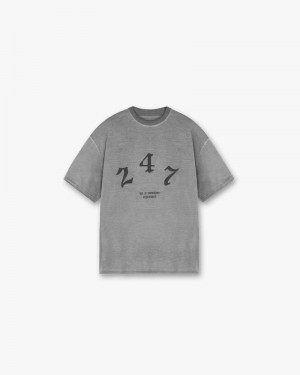 Pánské Tričko Represent Vintage 247 Oversized Šedé | CZ-MJEHT5926