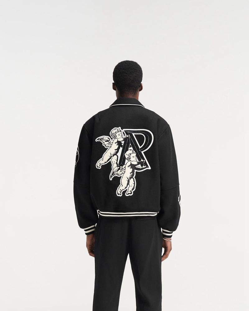 Pánské Bunda Represent Cherub Vlna Varsity Černé | CZ-SVDKX6179