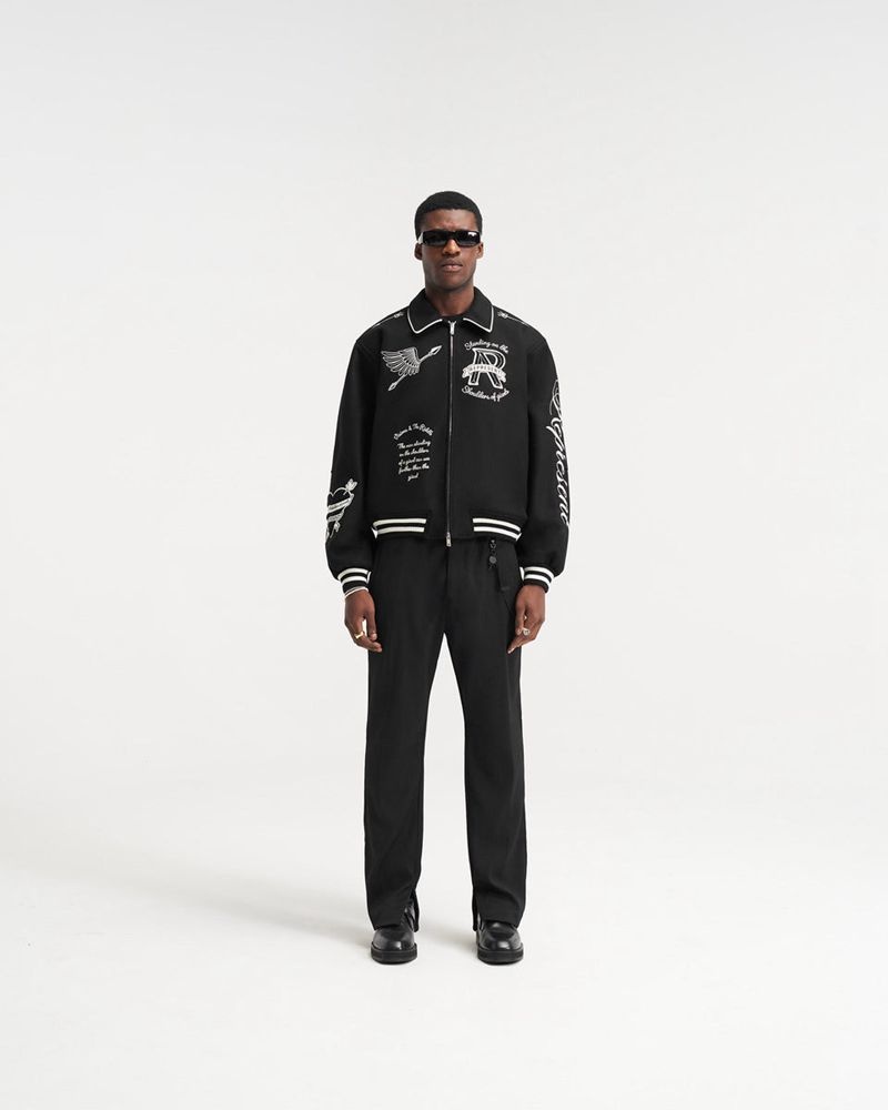 Pánské Bunda Represent Cherub Vlna Varsity Černé | CZ-SVDKX6179