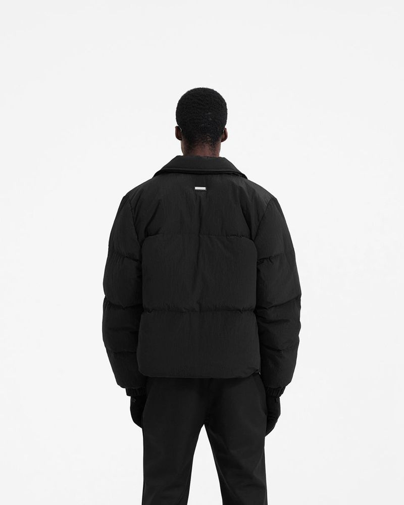 Pánské Bunda Represent Collared Puffer Černé | CZ-QAHJV9612