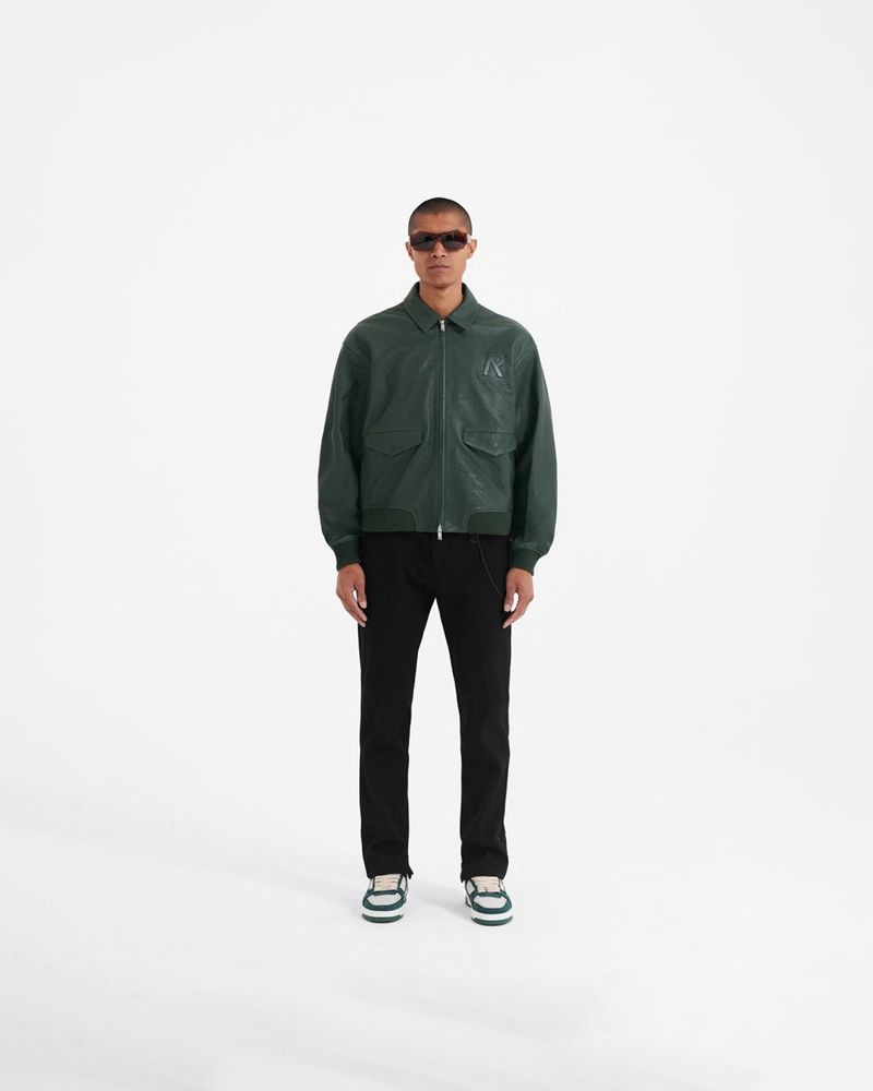 Pánské Bunda Represent Flight Læder Zelene | CZ-TLVBP2065