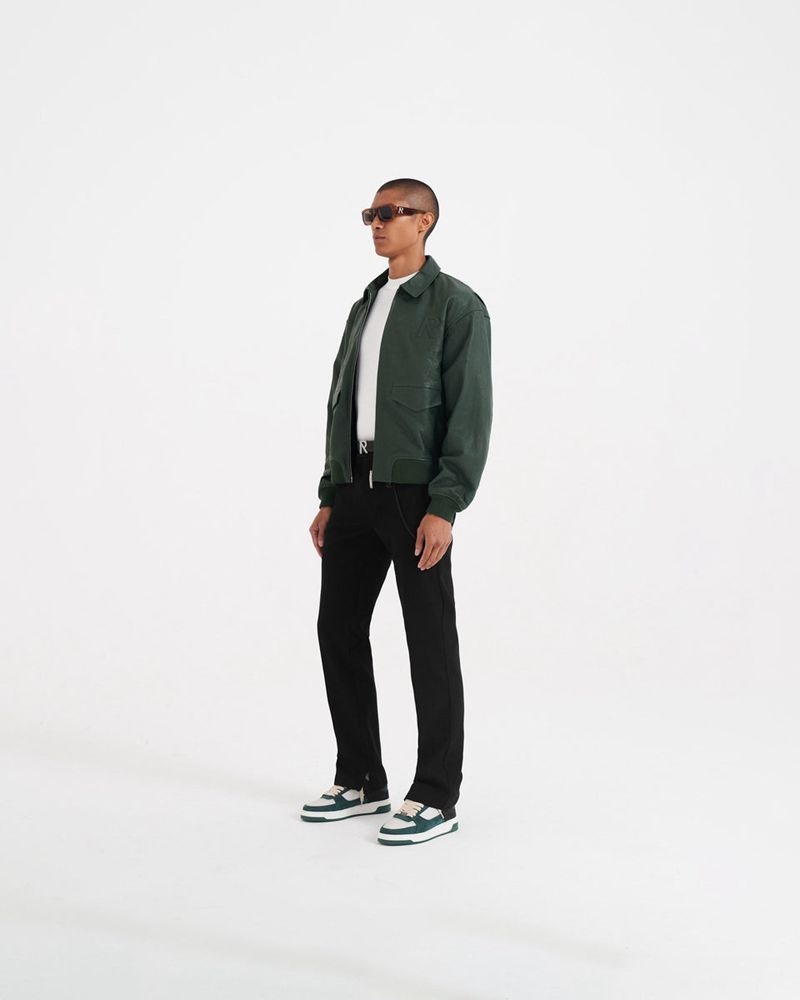 Pánské Bunda Represent Flight Læder Zelene | CZ-TLVBP2065