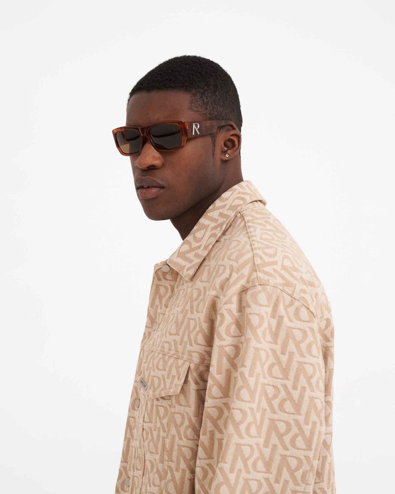 Pánské Bunda Represent Initial Denim Béžový | CZ-YFUSM9586