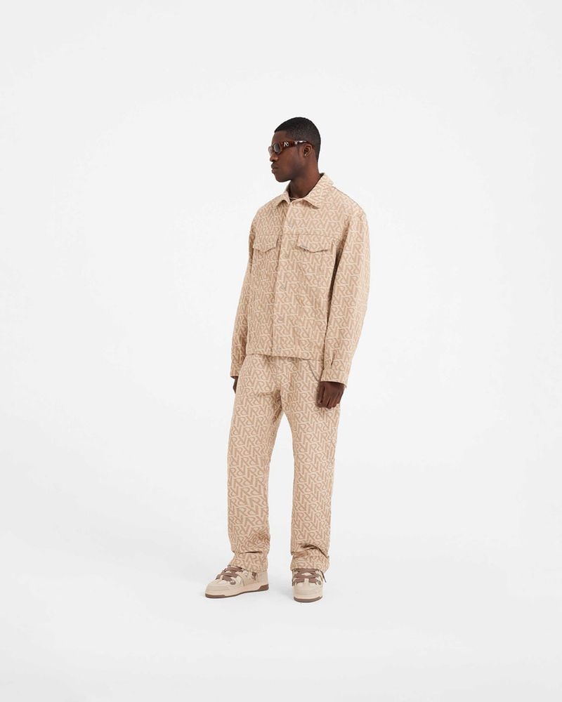 Pánské Bunda Represent Initial Denim Béžový | CZ-YFUSM9586