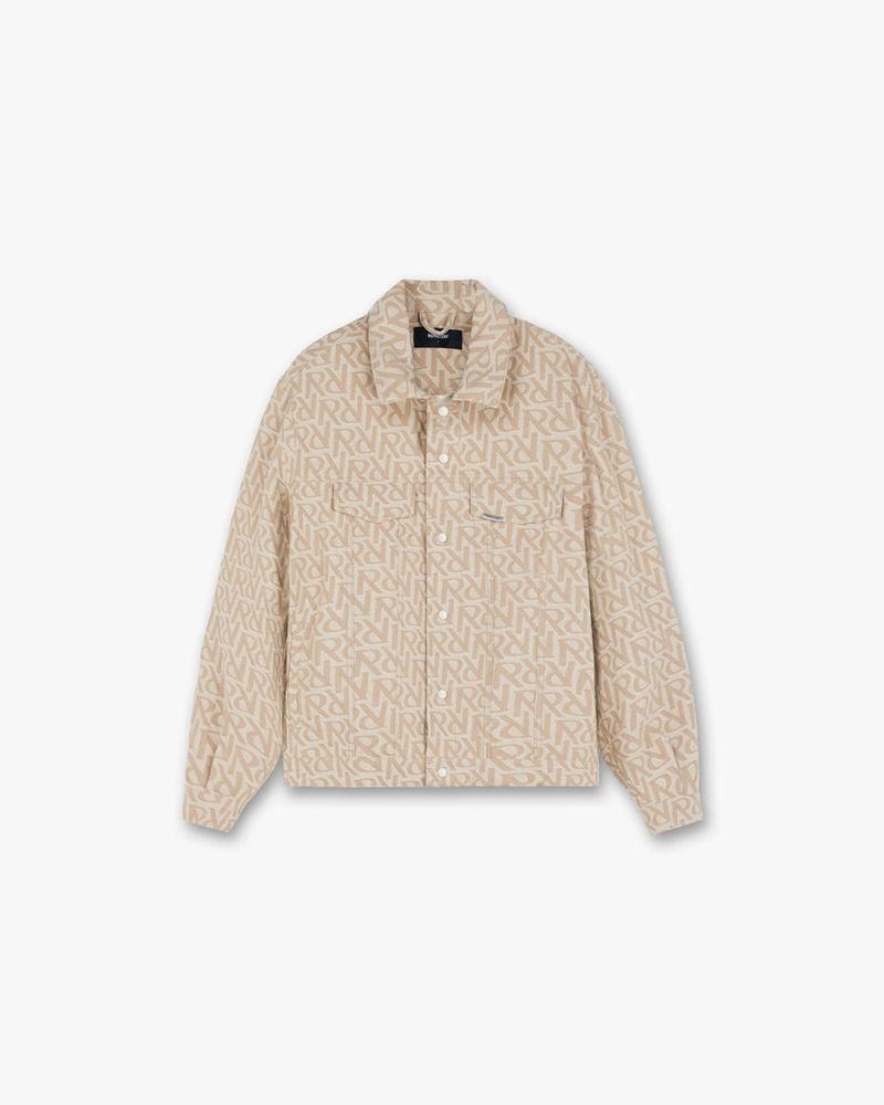 Pánské Bunda Represent Initial Denim Béžový | CZ-YFUSM9586