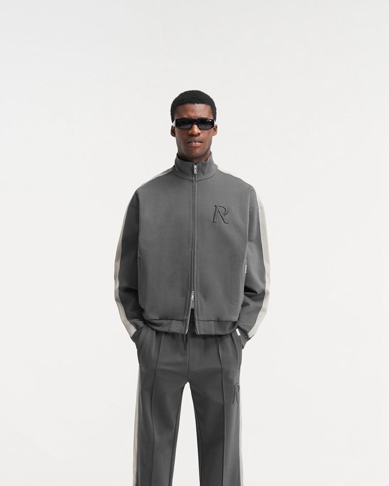 Pánské Bunda Represent Initial Tracksuit Šedé | CZ-DKAYC3168