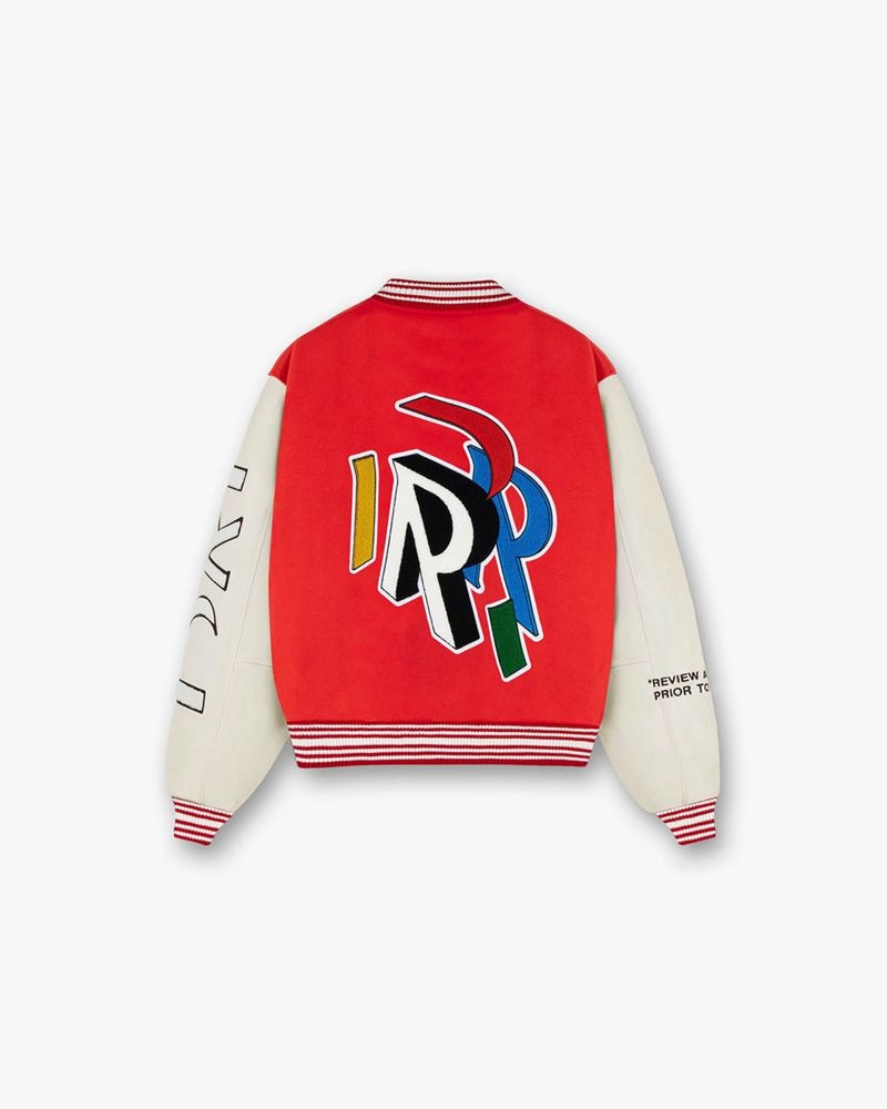 Pánské Bunda Represent Initial Varsity Červené | CZ-SPAXB8562