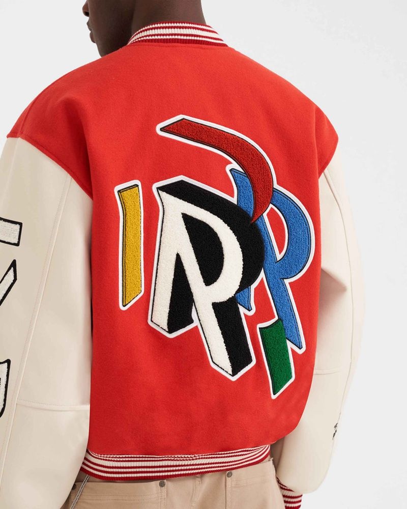 Pánské Bunda Represent Initial Varsity Červené | CZ-SPAXB8562