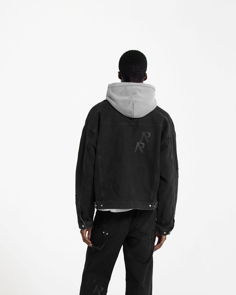 Pánské Bunda Represent R4 Initial Denim Černé | CZ-CPULW6729