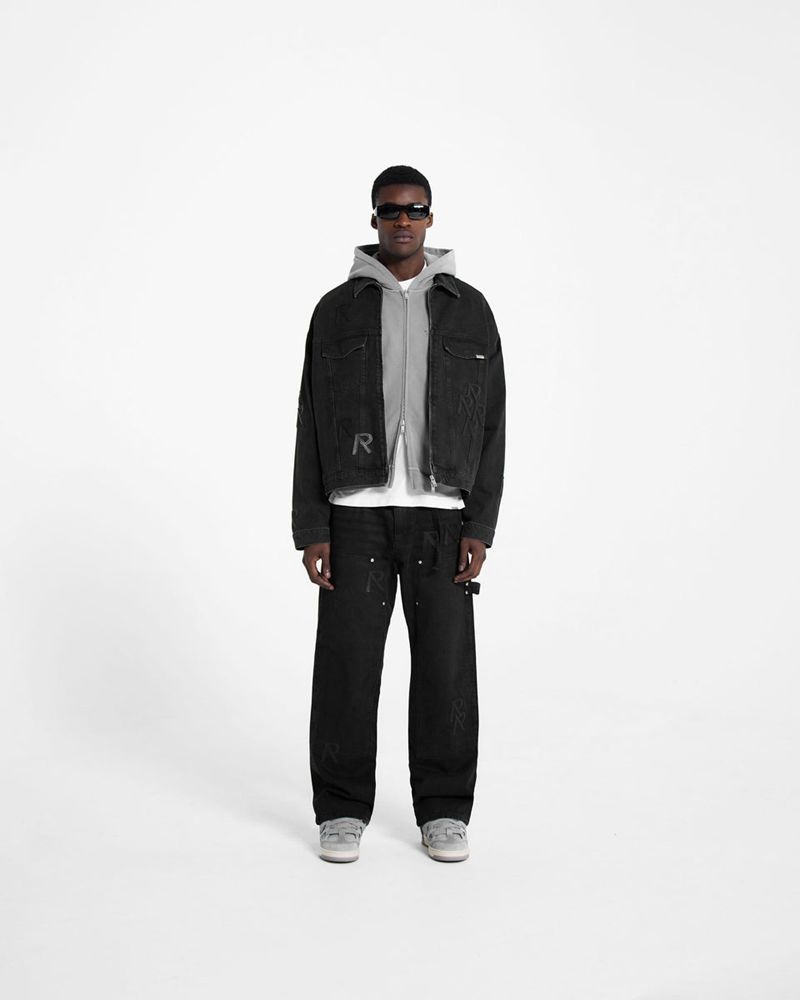 Pánské Bunda Represent R4 Initial Denim Černé | CZ-CPULW6729