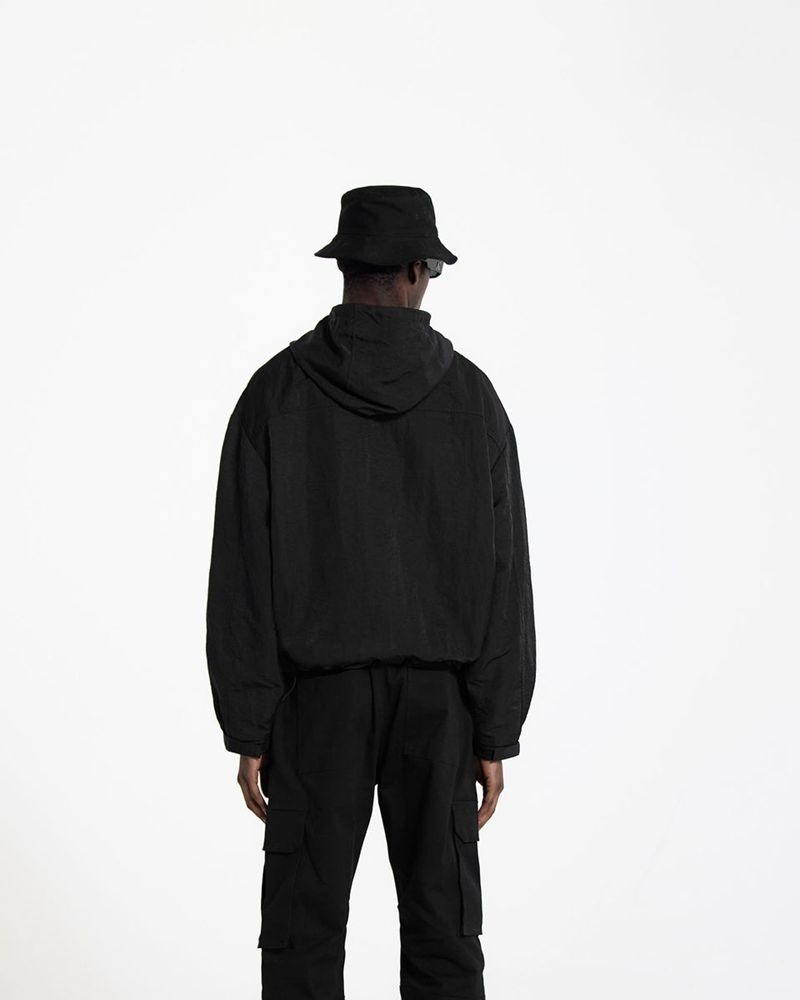 Pánské Bunda Represent S Kapucí Track Černé | CZ-CSUZO1597