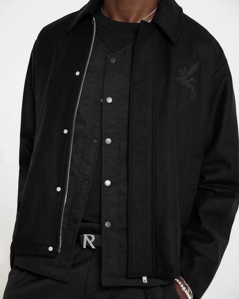 Pánské Bunda Represent Vlna Smart Černé | CZ-YREGN8304