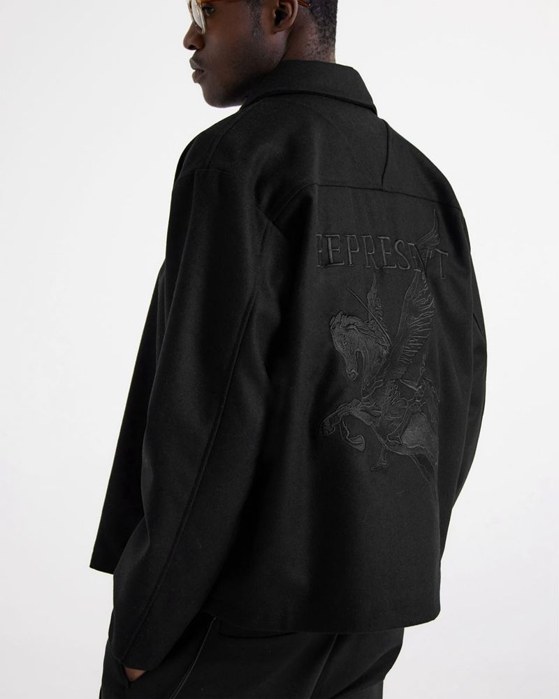 Pánské Bunda Represent Vlna Smart Černé | CZ-YREGN8304