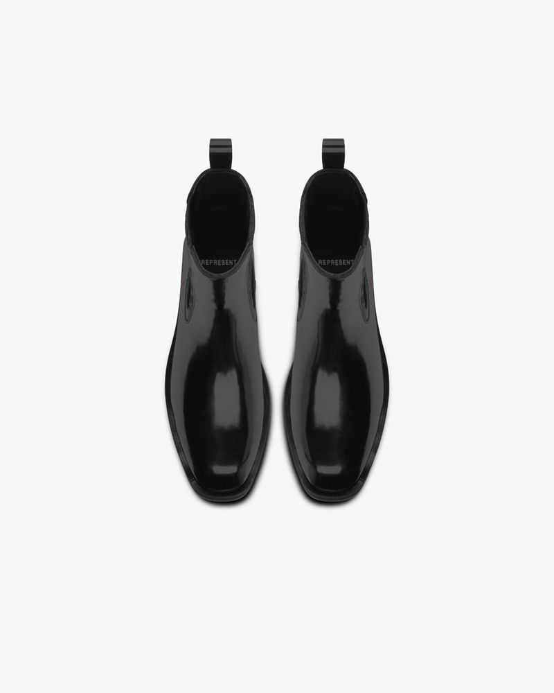 Pánské Chelsea Boty Represent Square Špicí Černé | CZ-LSHWR8579