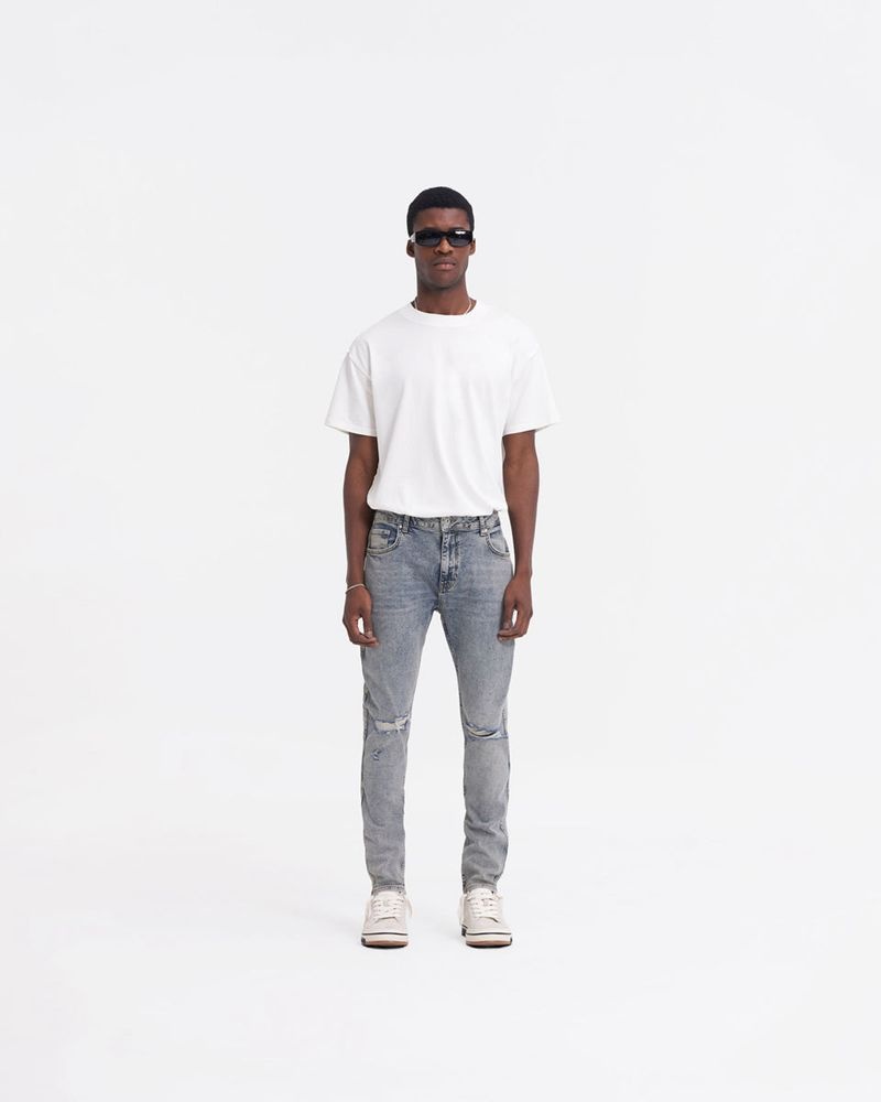 Pánské Džíny Represent R1 Destroyer Ripped Blankyt | CZ-YPXLS5693