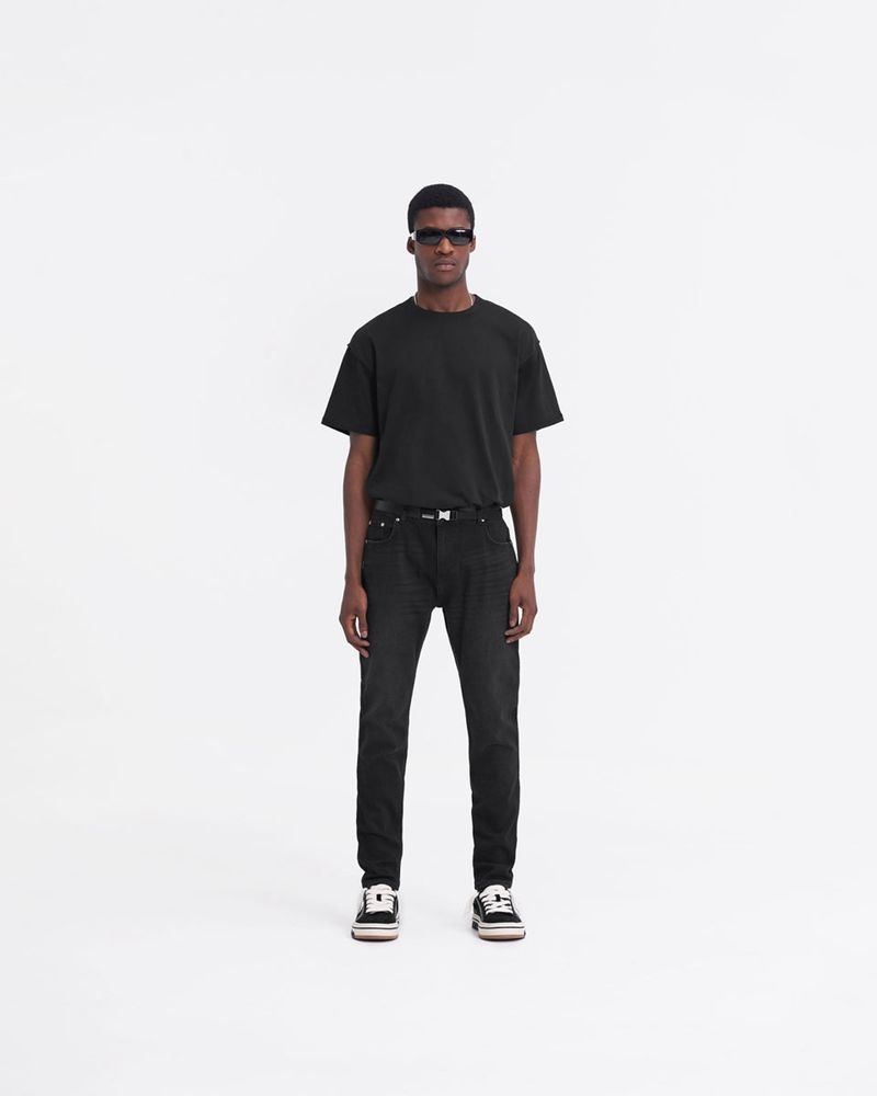 Pánské Džíny Represent R1 Essential Slim Fit Černé | CZ-ZXLCK2384