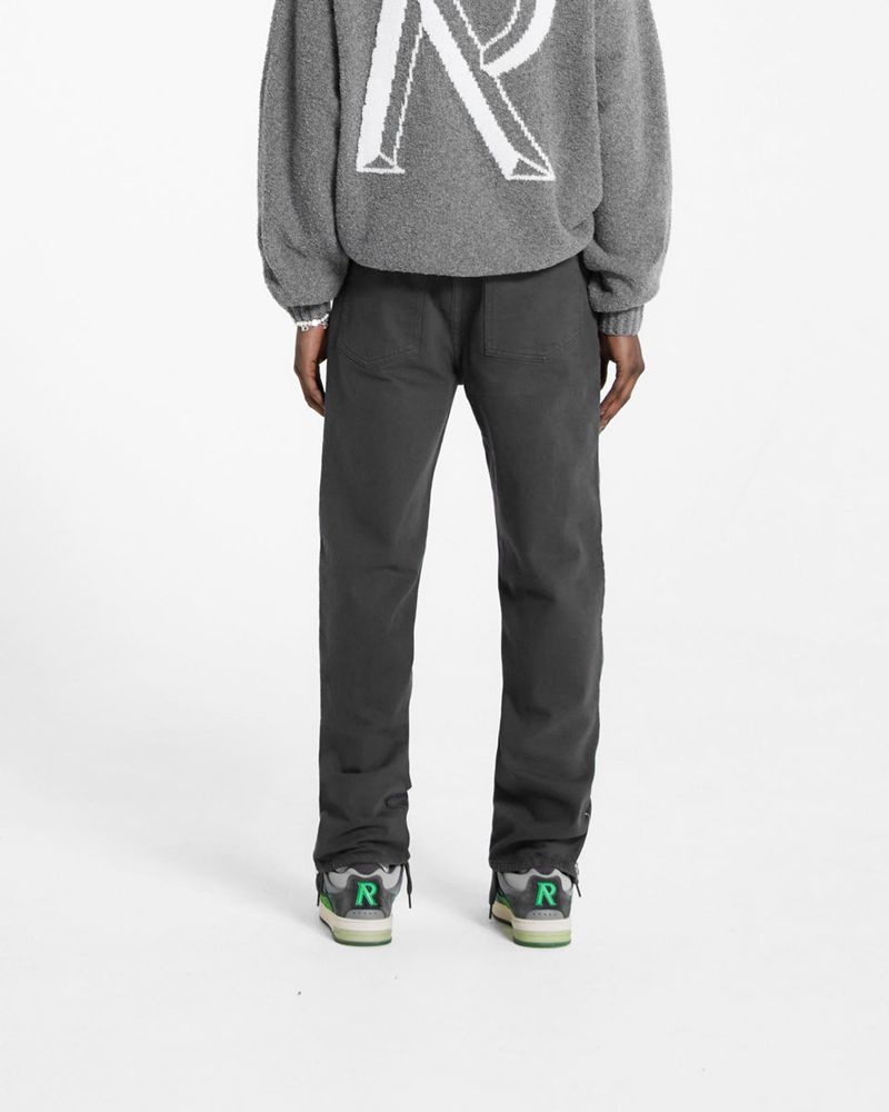 Pánské Džíny Represent R2 Paint Split Tmavě Šedé | CZ-MYSRI0586