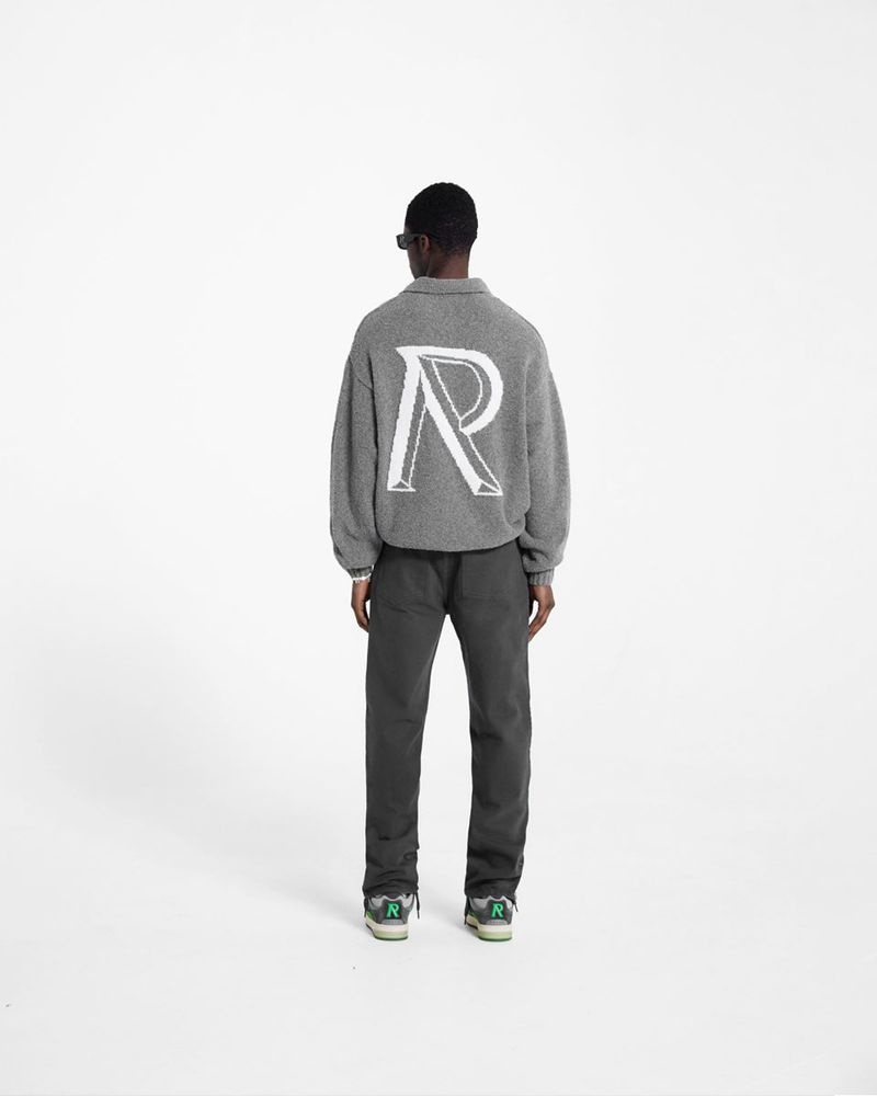 Pánské Džíny Represent R2 Paint Split Tmavě Šedé | CZ-MYSRI0586