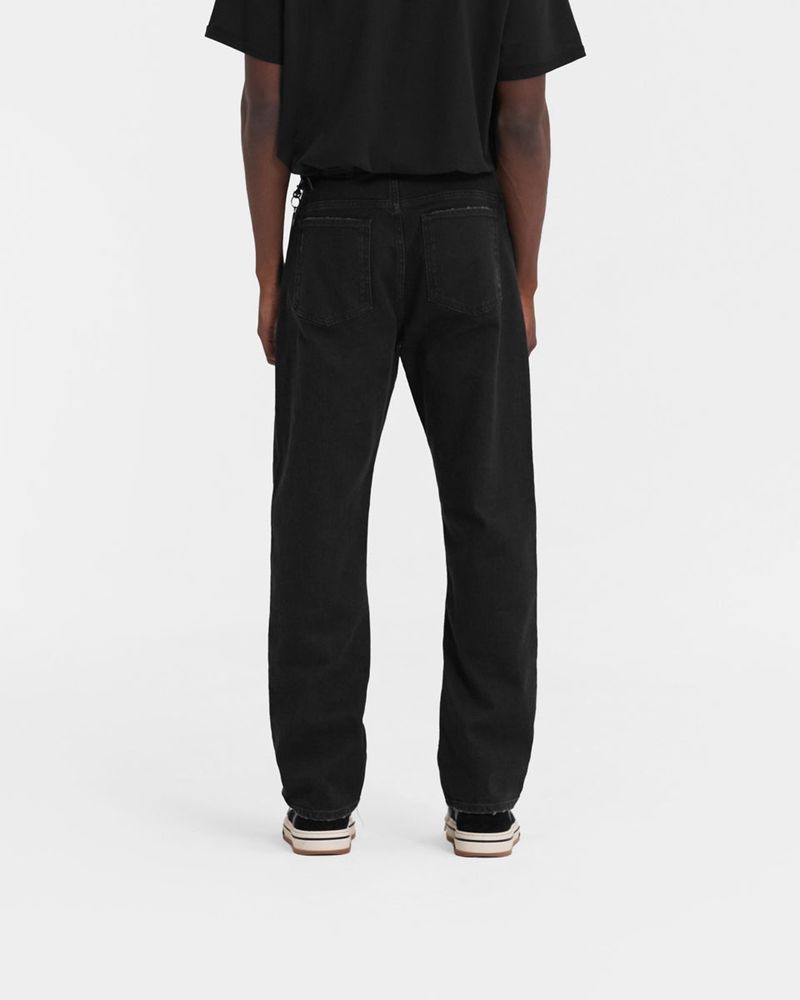 Pánské Džíny Represent R2 Rovný Leg Černé | CZ-YVZPJ0542