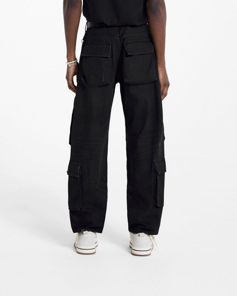 Pánské Džíny Represent R3 Cargo Černé | CZ-REYIF3526