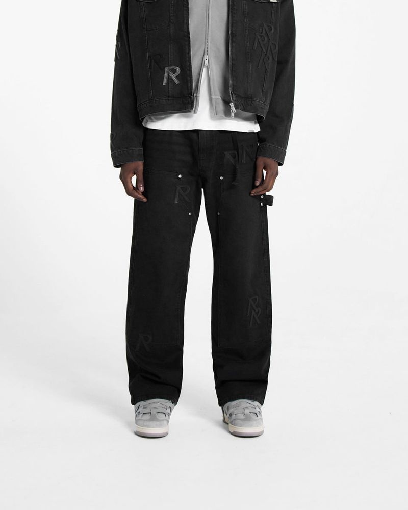 Pánské Džíny Represent R3 Initial Carpenter Černé | CZ-EMIHX4765