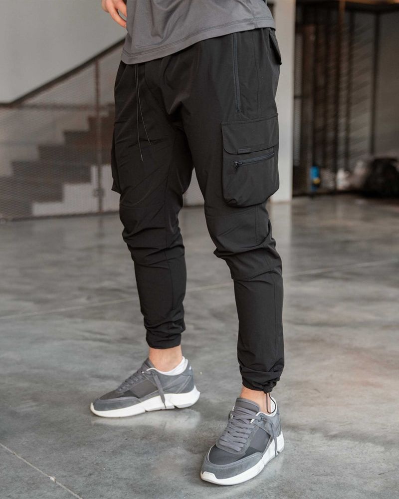 Pánské Kalhoty Represent 247 Černé | CZ-DLEJT9207