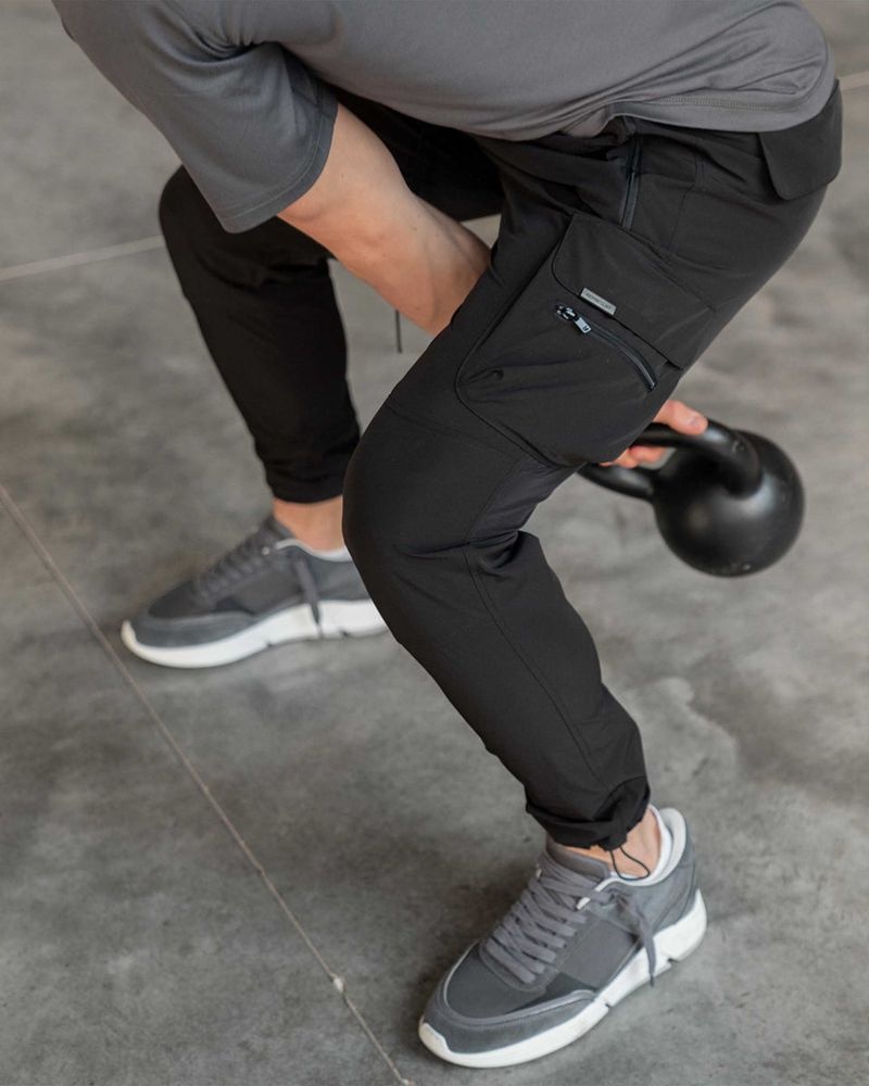 Pánské Kalhoty Represent 247 Černé | CZ-DLEJT9207