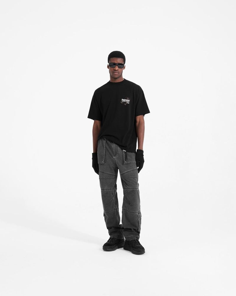 Pánské Kalhoty Represent 8 Pocket Cargo Tmavě Šedé | CZ-JAFYS8974