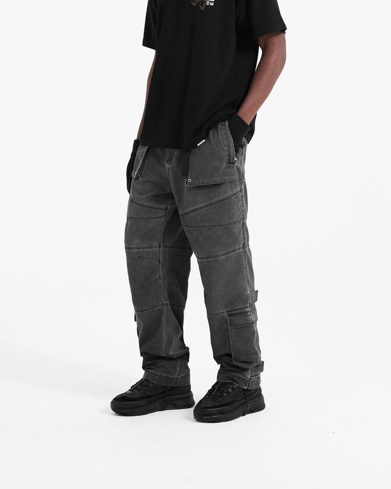 Pánské Kalhoty Represent 8 Pocket Cargo Tmavě Šedé | CZ-JAFYS8974