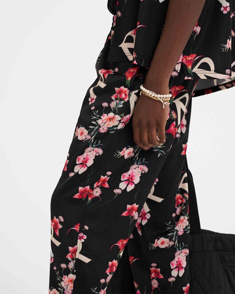 Pánské Kalhoty Represent Floral Černé | CZ-VJYAN4250