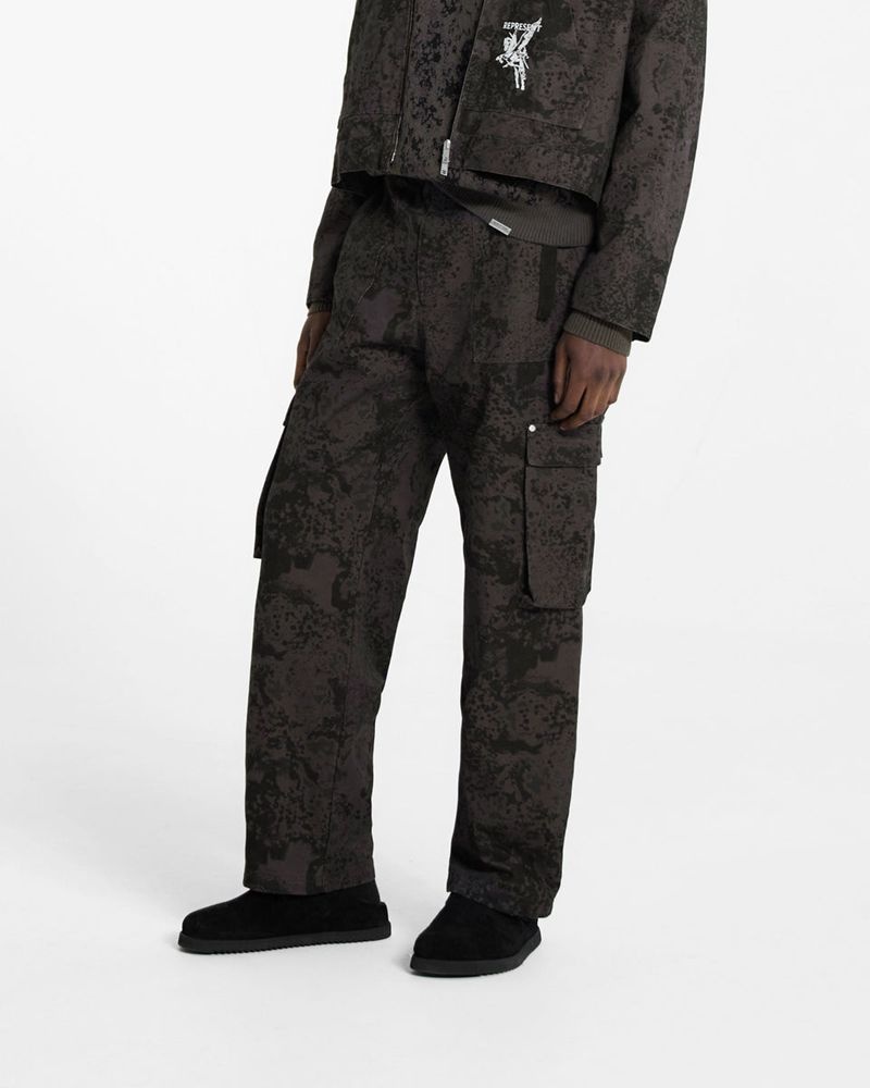 Pánské Kalhoty Represent Utility Cargo Maskáčové | CZ-CPNTA8034