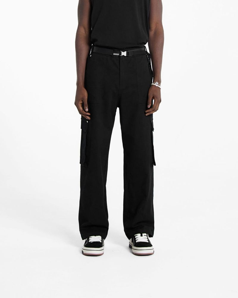 Pánské Kalhoty Represent Utility Cargo Černé | CZ-ZMFAW3148