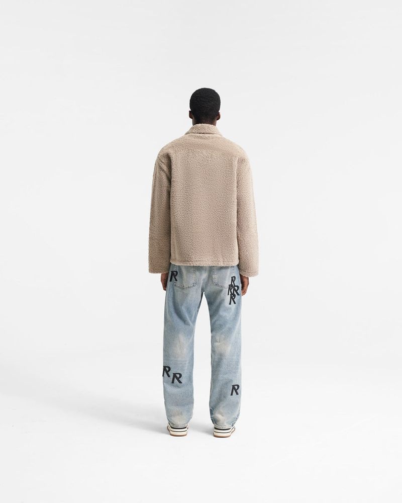 Pánské Košile Represent Fleece Pullover Zip Taupe | CZ-VBWPO9675