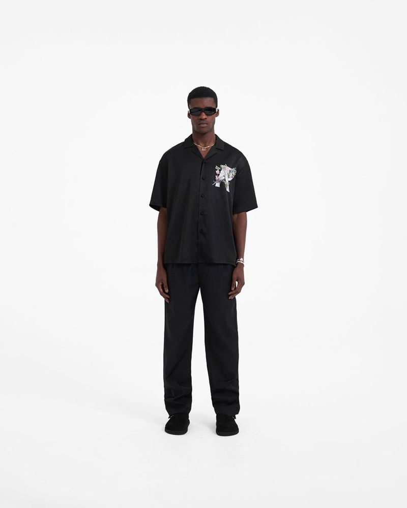 Pánské Košile Represent Floral Initial Černé | CZ-CSTEX6289