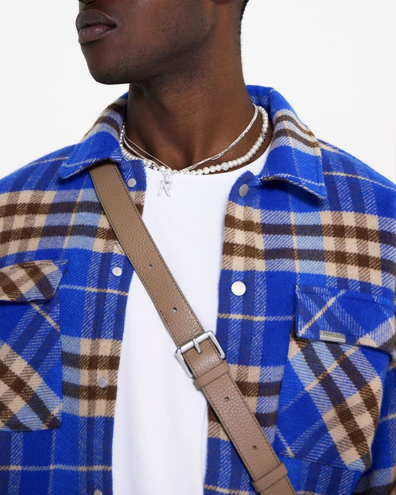 Pánské Košile Represent Initial Flannel Blankyt | CZ-GSINZ4813