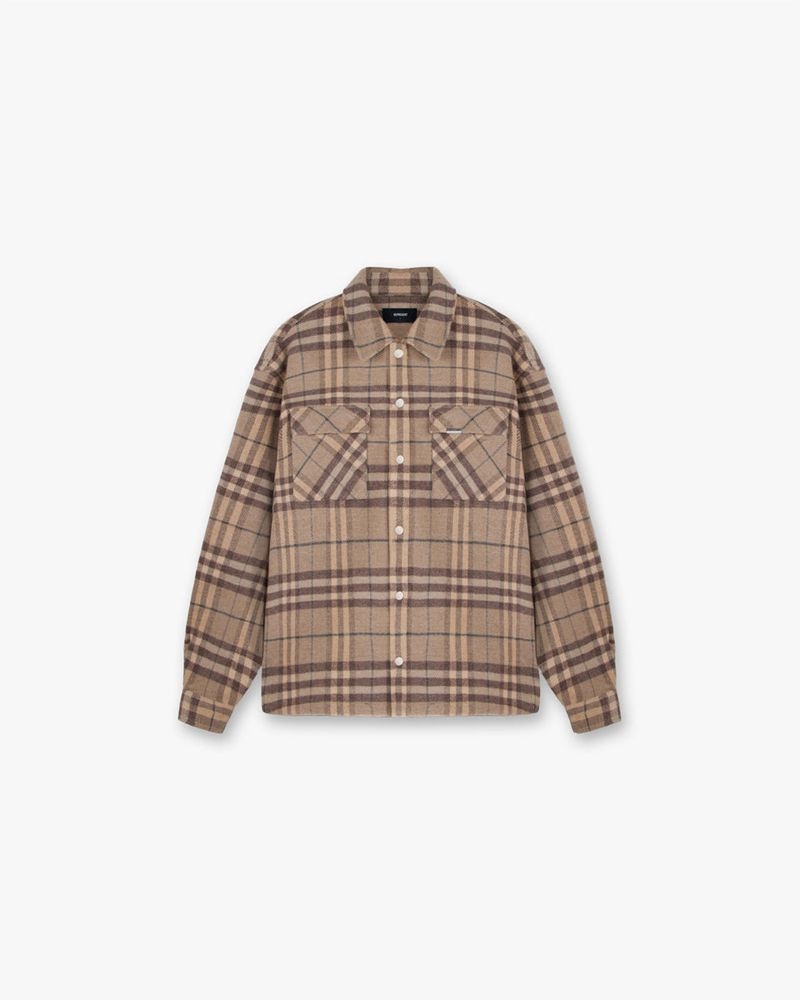 Pánské Košile Represent Initial Flannel Hnědé | CZ-GVQDH0863