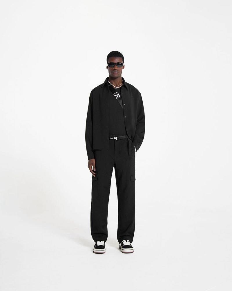 Pánské Košile Represent Initial Černé | CZ-HFZGL2718