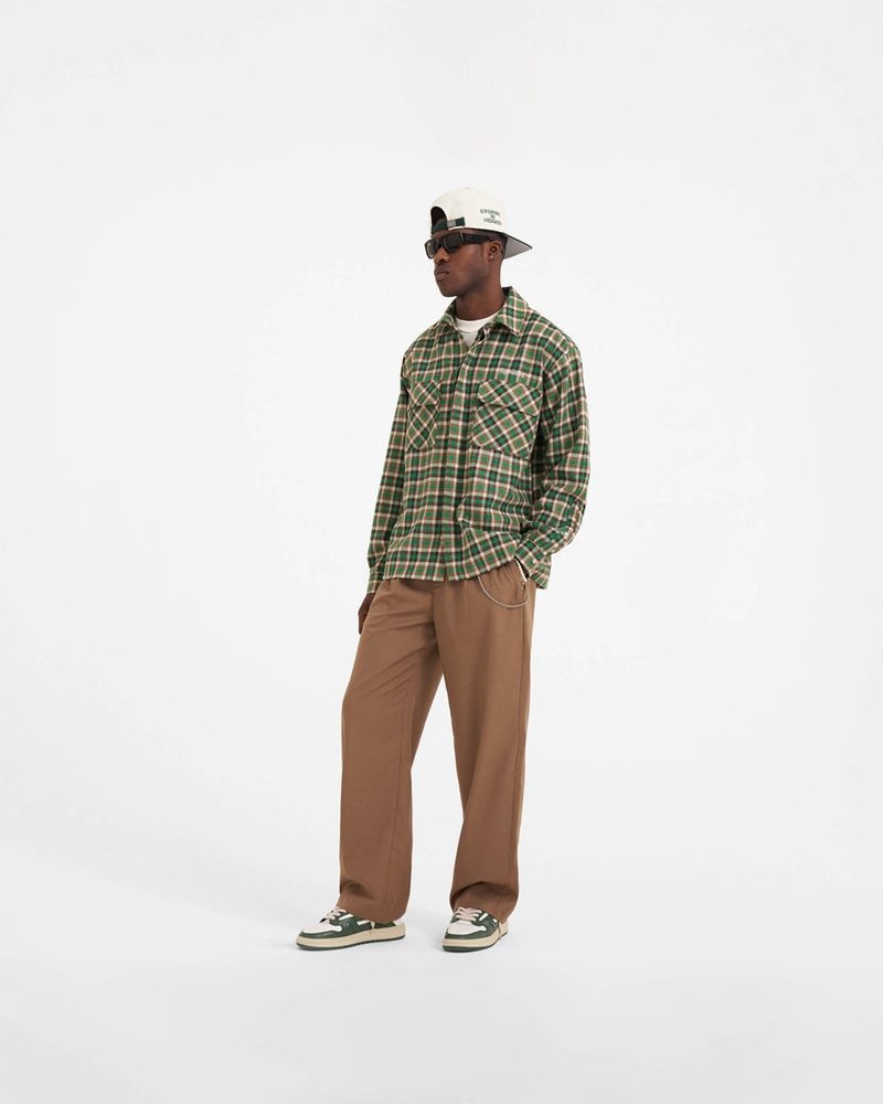 Pánské Košile Represent Long Sleeve Flannel Zelene | CZ-XJTPO5324